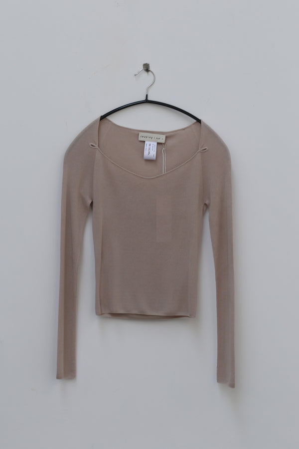 SWAYING/KNIT Ballet Open Collar Silk Shirt SW211SZ06 PS14